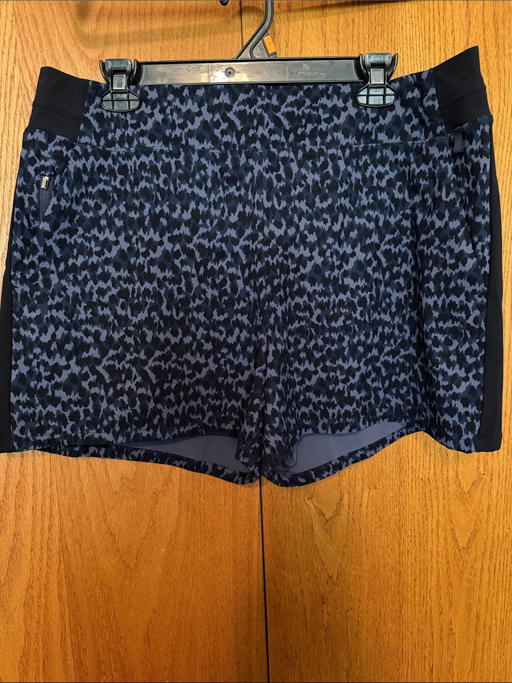 Athleta Printed Running Shorts in Navy and Black